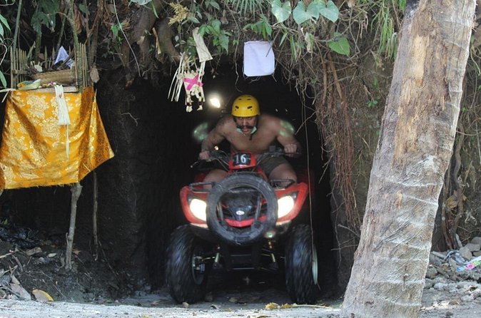 Bali Atv Riding through Cave and Waterfall - River, waterfall, and the cave segment
