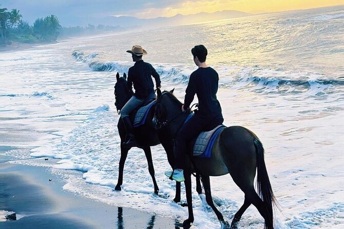 Bali Horse Riding Trot & Canter Saba Beach with Local Temple - The Ride Itself: Black Sand, Boats, and Ocean Views