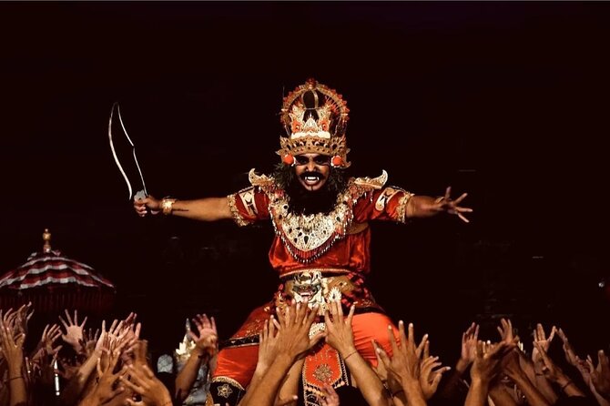 Bali Uluwatu Sunset Kecak Fire Dance and Beach Dinner Tour - Kecak and Fire Dance: the Ramayana told by voice, then fire