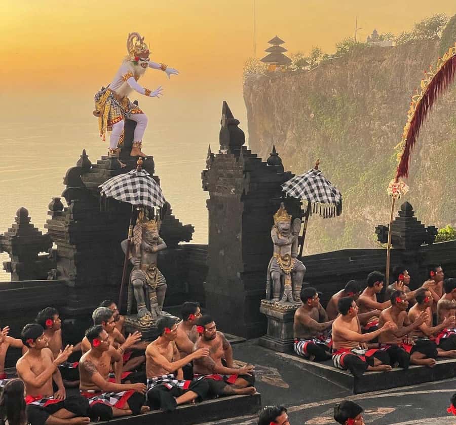 Bali: Underwater Sea Walk, Uluwatu Temple, and Kecak Dance - Uluwatu Temple at sunset: monkeys, modest dress, and cliff views