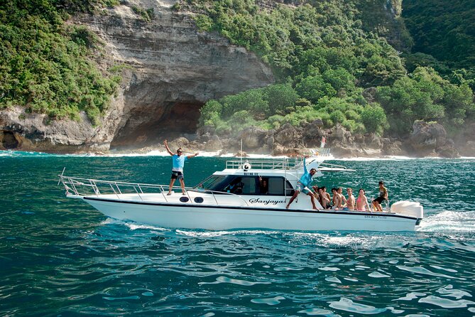 Full Day Land and Sea Tour to Nusa Penida with 4 Snorkeling Spots - Broken Beach and Angel Billabong: classic shapes, seen from the boat