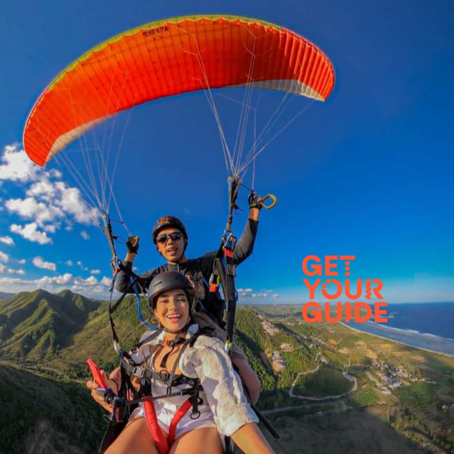 Lombok : Tandem Paragliding With Pilot, Cave & Village - Soaring 200 Meters Up: the tandem paragliding feel in Lombok