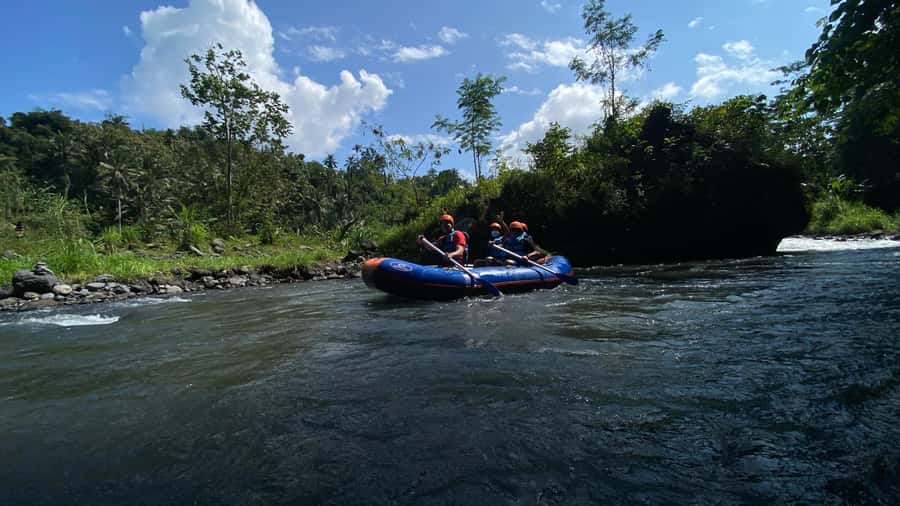 white water rafting telaga waja best of bali (no stairs) - Lunch after the rapids: recharge with rice-field views